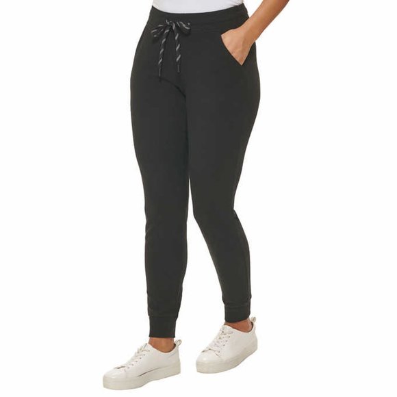 NWoT Andrew Marc Women's Ribbed Knit Jogger Sweatpants Black Size XS $70 8D002 - Picture 3 of 4